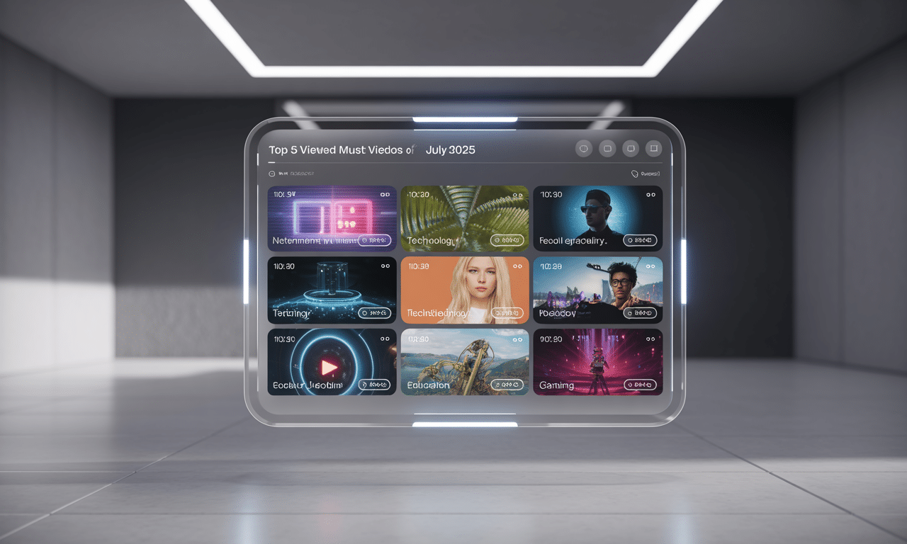 Top 5 des vidéos incontournables les plus visionnées en juillet 2025 découvrez le top 5 des vidéos incontournables les plus visionnées en juillet 2025, avec les tendances et les contenus qui ont captivé le plus grand nombre d'internautes ce mois-ci.