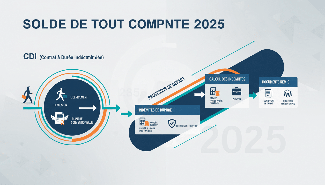 Calculer son solde de tout compte après une démission en CDI : utilisez un simulateur en 2025 calculez facilement votre solde de tout compte après une démission en cdi en 2025 grâce à notre simulateur précis et à jour.