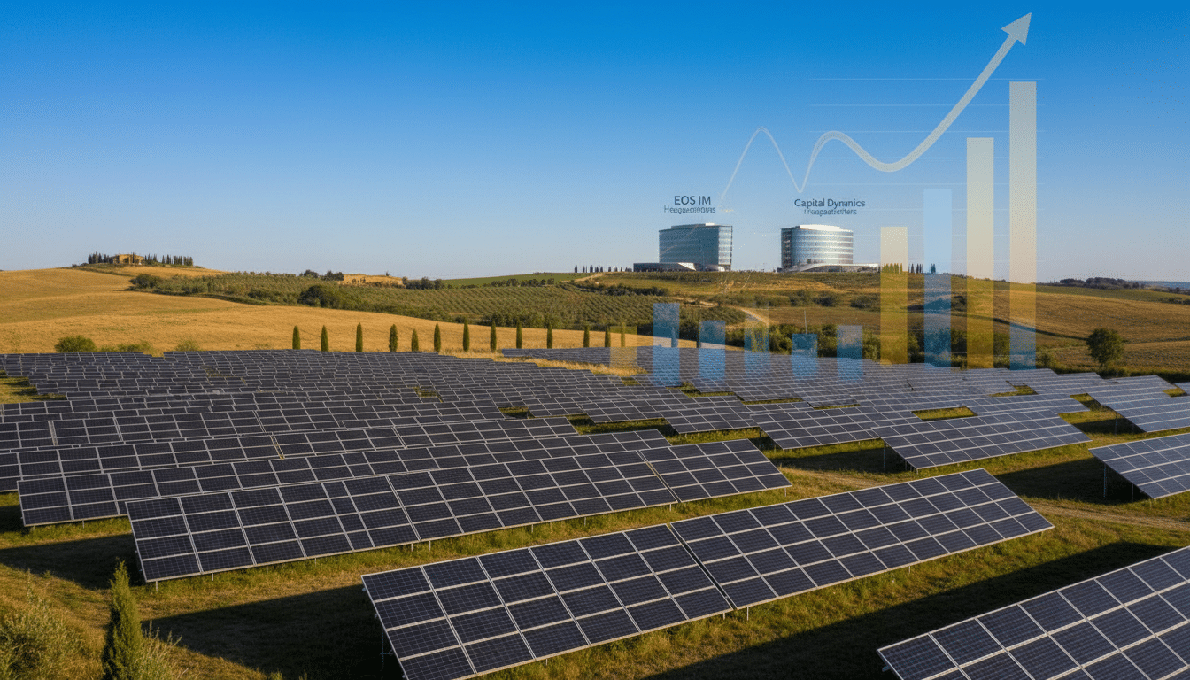 EOS IM et Capital Dynamics concluent la vente de 194MW d'actifs solaires en Italie eos im et capital dynamics finalisent la vente de 194 mw d'actifs solaires en italie, renforçant leur engagement dans le développement des énergies renouvelables.