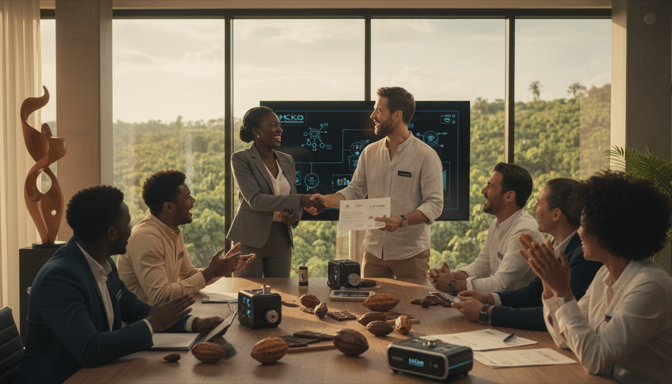 KKO International s’associe à Lacasa pour lancer une joint-venture innovante dans le cacao et le chocolat en Côte d’Ivoire kko international s'associe à lacasa pour créer une joint-venture innovante dans le secteur du cacao et du chocolat en côte d'ivoire, renforçant ainsi leurs expertises pour stimuler la production locale et promouvoir une chocolaterie durable.