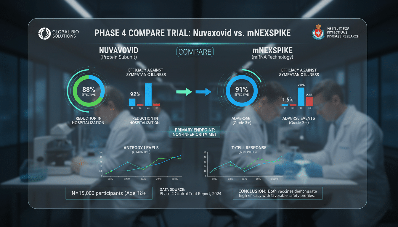 Sanofi : Nuvaxovid affiche une tolérance supérieure à Moderna mNEXSPIKE dans l'étude de phase 4 COMPARE découvrez les résultats de l'étude de phase 4 compare montrant que nuvaxovid de sanofi présente une tolérance supérieure à moderna mnexspike, renforçant ainsi la confiance dans son profil de sécurité.