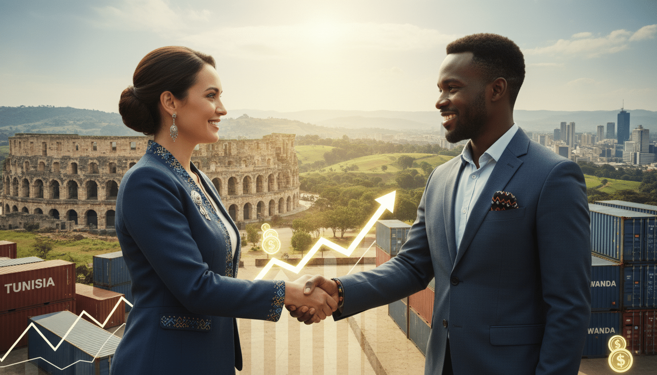 Tunisie–Rwanda : vers de nouvelles opportunités de coopération commerciale et d'investissement renforcée découvrez les nouvelles perspectives de coopération commerciale et d'investissement entre la tunisie et le rwanda, visant à renforcer les liens économiques et ouvrir des opportunités mutuelles.