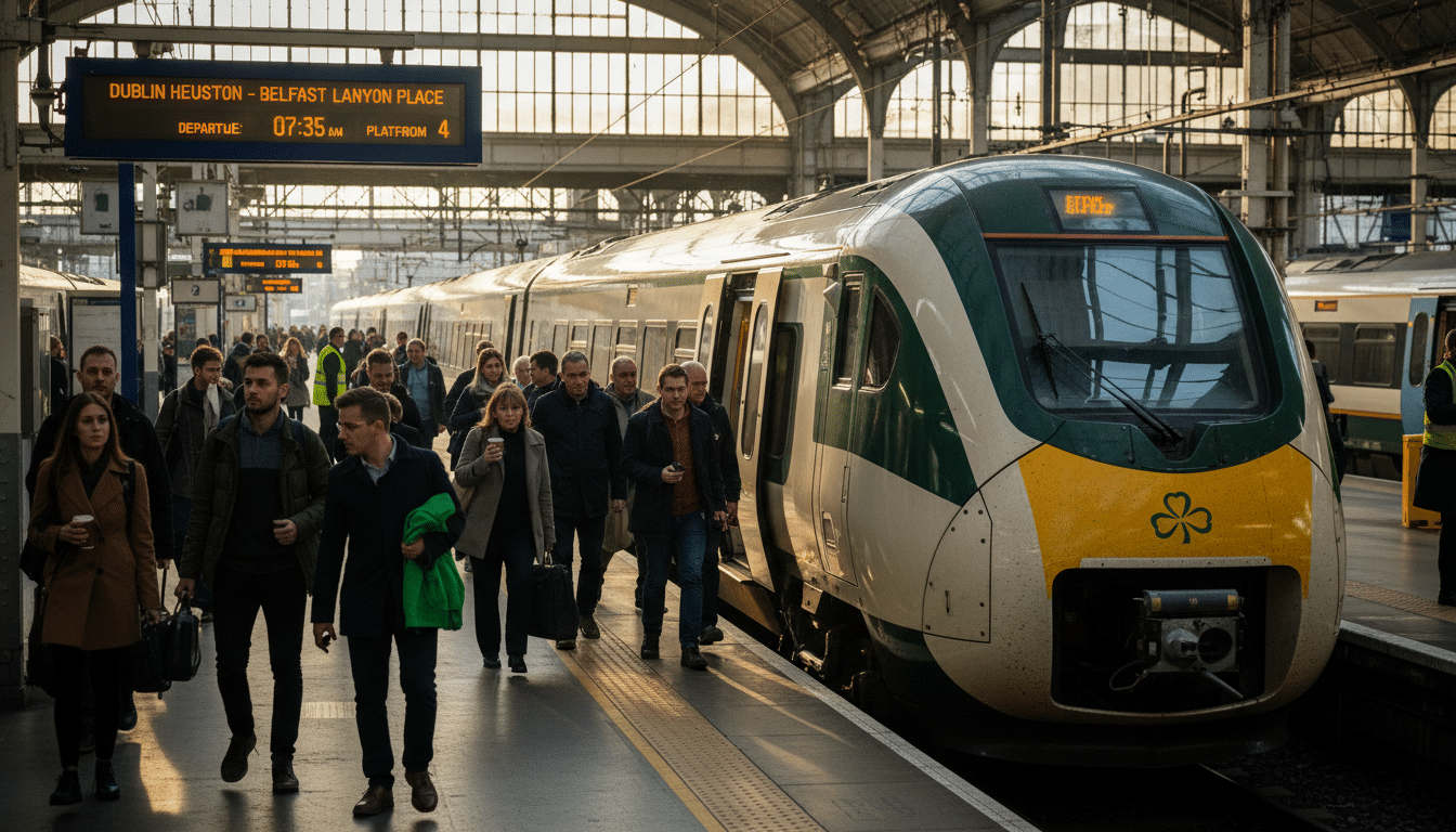 Dublin-Belfast : les trajets en train réduits à moins de deux heures grâce à une rénovation de 700 millions d'euros découvrez comment la rénovation ferroviaire de 700 millions d'euros permet de réduire les trajets en train entre dublin et belfast à moins de deux heures, améliorant ainsi la mobilité et le confort des voyageurs.