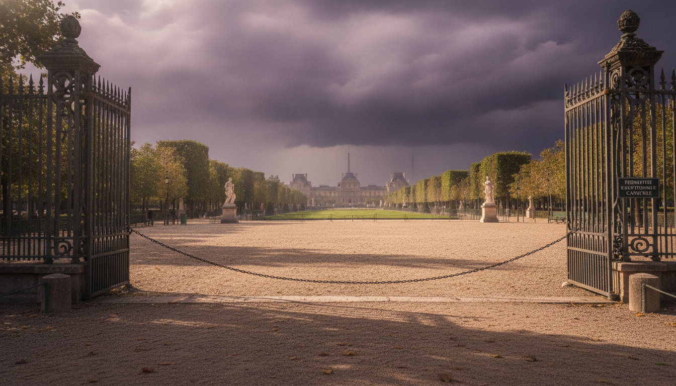 Canicule en direct : fermeture anticipée des parcs parisiens avant l'arrivée des orages et le rafraîchissement attendu suivez en direct la canicule à paris avec la fermeture anticipée des parcs avant l'arrivée des orages et le rafraîchissement attendu pour soulager la chaleur.