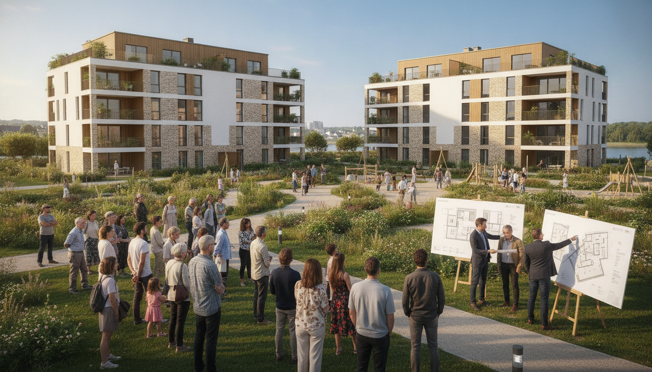 Lanester dévoile un ambitieux projet immobilier de 25 logements présenté aux habitants découvrez le projet immobilier innovant de lanester : 25 logements modernes présentés aux habitants, alliant confort et qualité de vie.