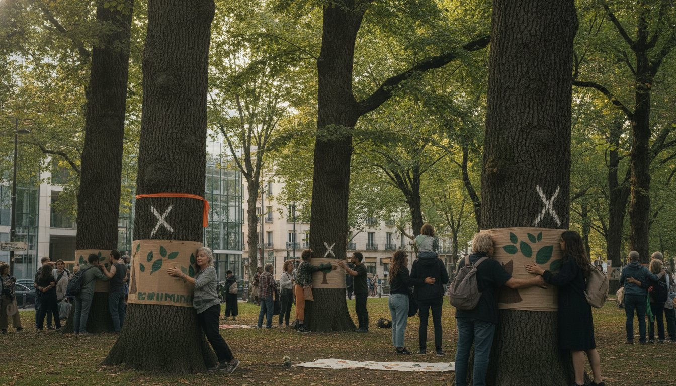 À Rennes, la mobilisation monte pour préserver des arbres en danger face à un projet de privatisation de la nature à rennes, la mobilisation citoyenne s'intensifie pour protéger des arbres menacés par un projet de privatisation de la nature, un combat pour préserver l'environnement local.