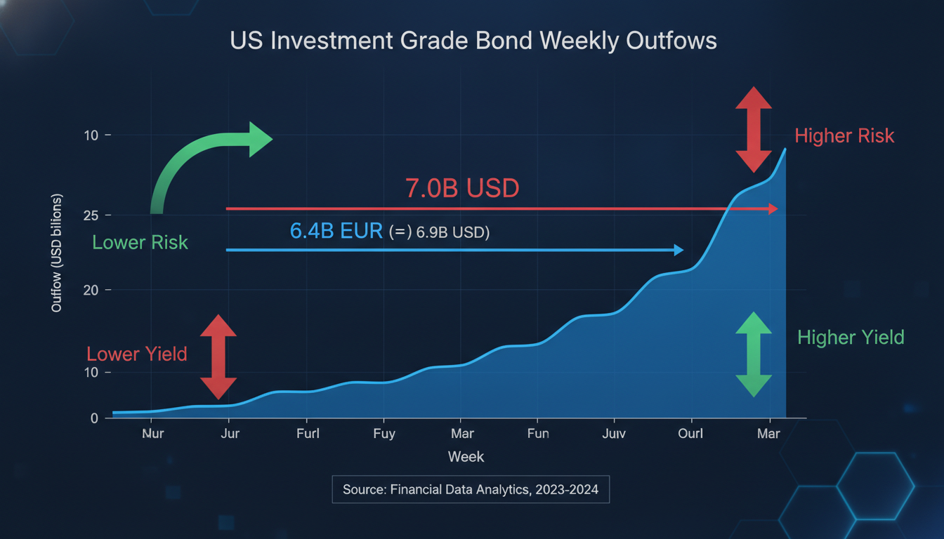Investissements en obligations 'Investment Grade' aux États-Unis : des sorties hebdomadaires historiques atteignant 7 milliards de dollars découvrez les tendances récentes des investissements en obligations 'investment grade' aux états-unis, avec des sorties hebdomadaires historiques atteignant 7 milliards de dollars, et analysez leurs impacts sur le marché financier.