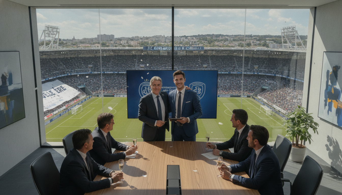 Football : La nouvelle équipe dirigeante des Girondins de Bordeaux adresse un hommage chaleureux et sincère à Gérard Lopez la nouvelle équipe dirigeante des girondins de bordeaux rend un hommage chaleureux et sincère à gérard lopez pour son engagement et son dévouement envers le club.