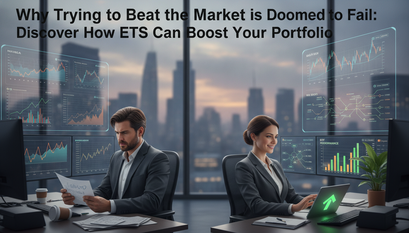 Pourquoi tenter de battre le marché est voué à l'échec : découvrez comment les ETF peuvent booster votre portefeuille découvrez pourquoi essayer de battre le marché est souvent une erreur et comment les etf peuvent optimiser la performance de votre portefeuille en toute simplicité.
